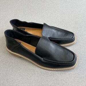 NWOB Dolce Vita Flirty Women's10 Black Loafers Leather Stack Heel